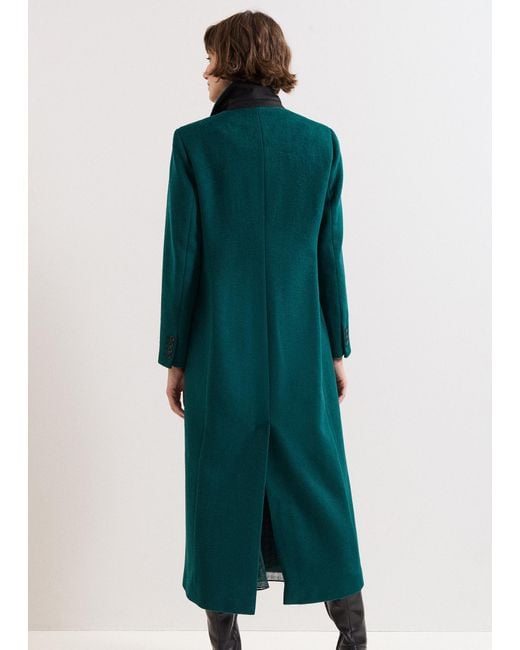 Phase Eight Green Lydia Long Wool Coat
