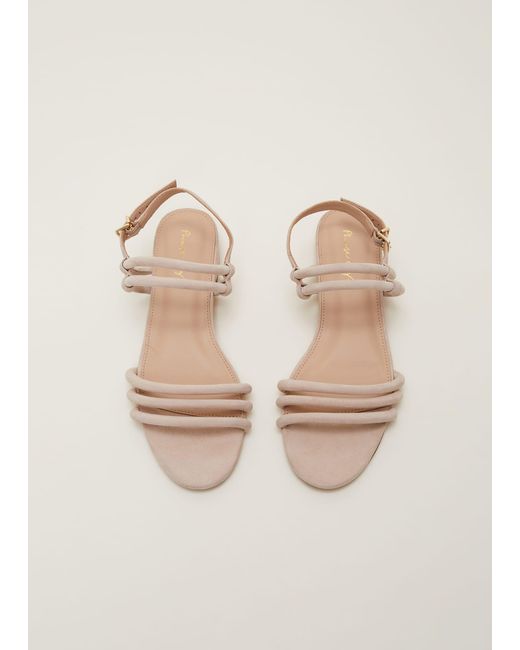 Phase Eight Natural Suede Sandals