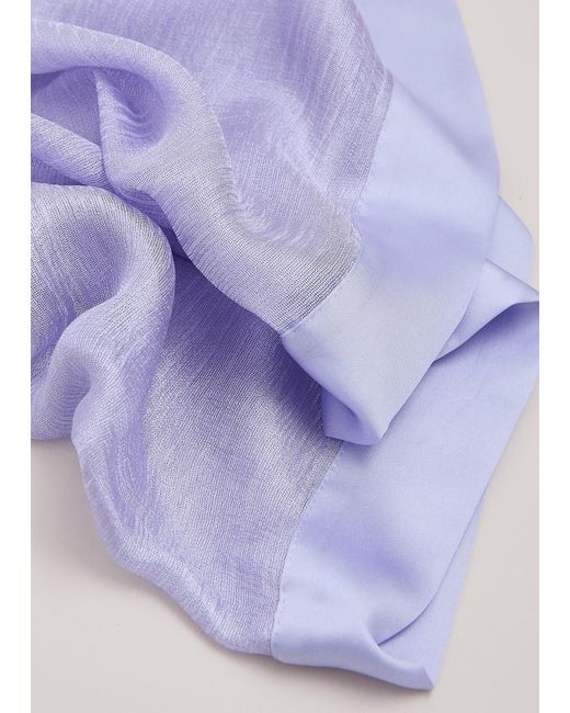 Phase Eight Purple Satin Trim Scarf