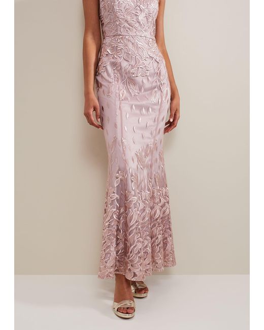 Phase Eight Pink 's Jaclyn Embroidered Maxi Dress