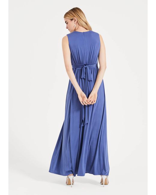 Phase Eight Blue Tomasi Beaded Shoulder Dress