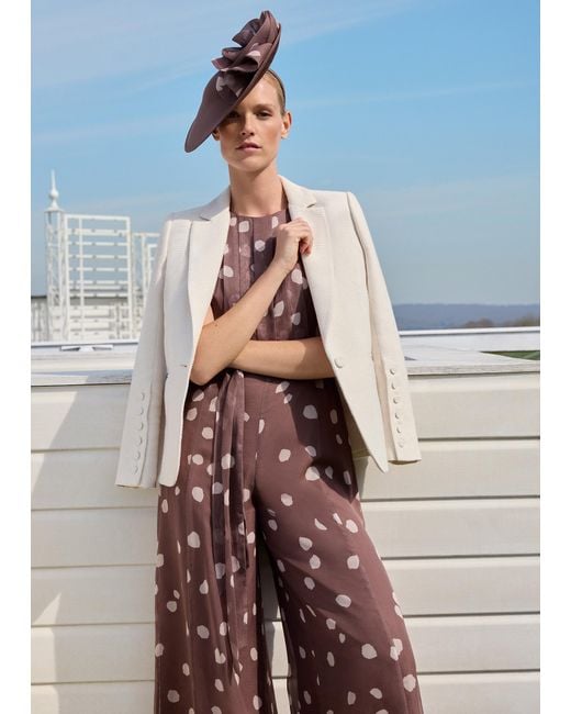 Phase Eight Multicolor Maxine Spot Chiffon Jumpsuit