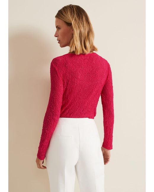 Phase Eight Red Lainey Lace Top