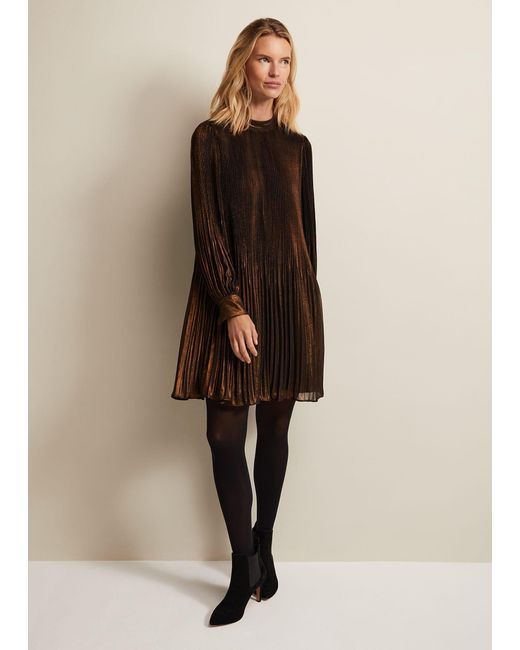 Phase Eight Natural 's Annabel Foil Dress
