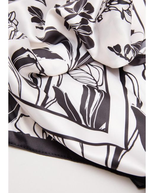 Phase Eight White Annika Floral Square Scarf