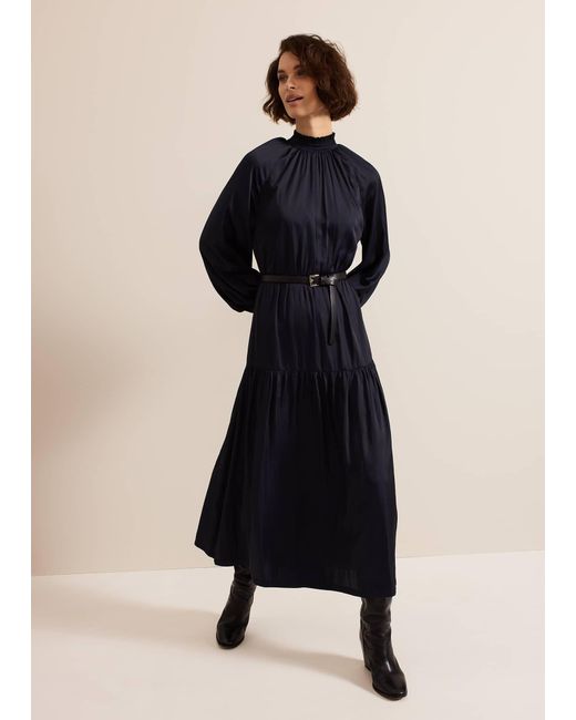 Phase Eight Black Ornella Satin Dress