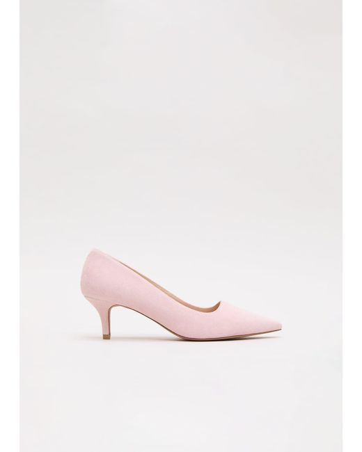 Phase Eight Pink Suede Court Shoes