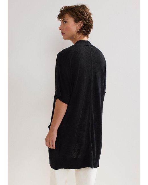 Phase Eight Black Elma Longline Short Sleeves Cardigan