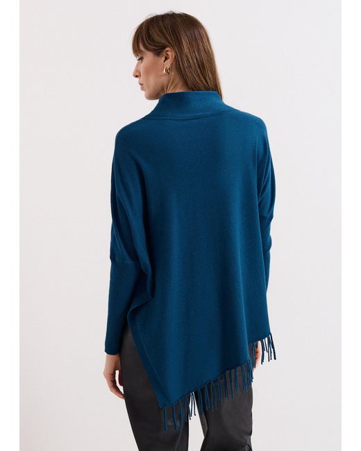 Phase Eight Blue Athena Tassel Knit