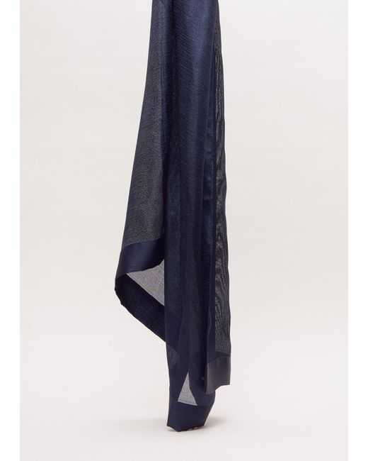Phase Eight Blue Satin Trim Scarf