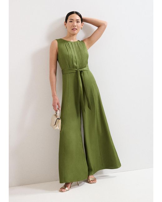 Phase Eight Green Petite Janine Wide Leg Jumpsuit