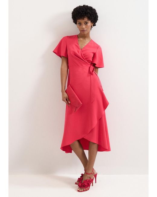 Phase Eight Red Julissa Wrap Dress