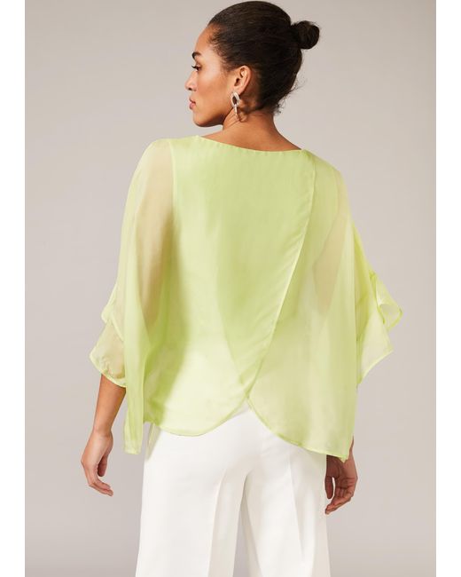Phase Eight Yellow Palmermo Silk Blouse