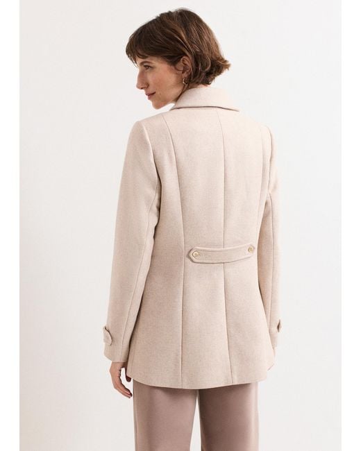 Phase Eight Natural Aurelie Wool Peacoat