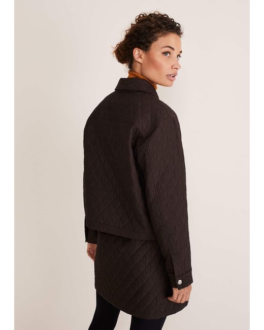 Phase Eight Black Chaya Quilted Jacket Co-Ord