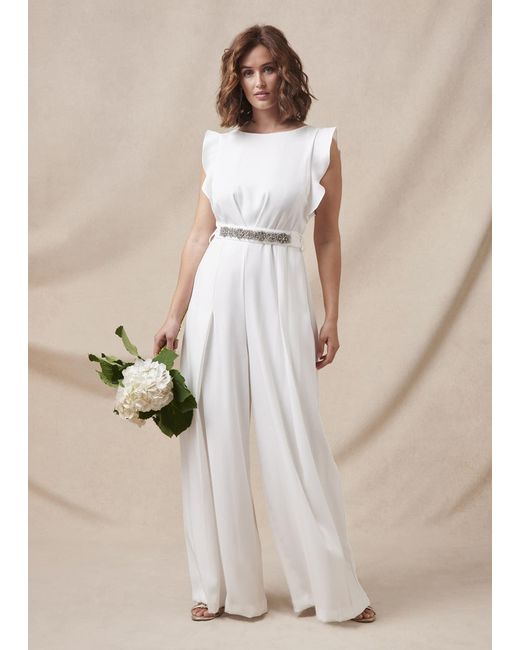 Phase Eight White Victoriana Bridal Jumpsuit