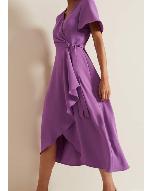 Phase Eight Purple 's Julissa Frill Wrap Dress