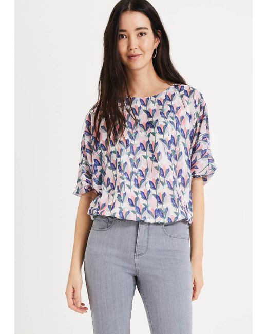 Phase Eight Blue Skylar Print Blouse