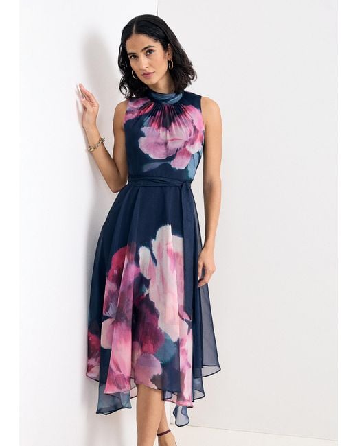 Phase Eight White Petite Lucinda Print Midi Dress