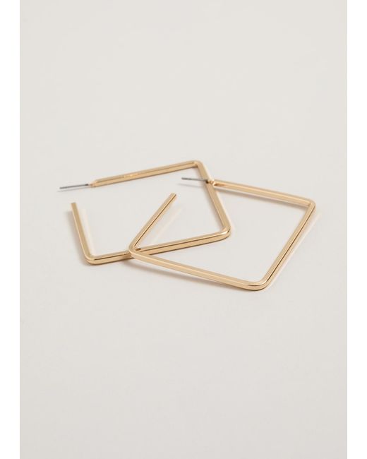 Phase Eight Natural Large Square Hoop Earrings