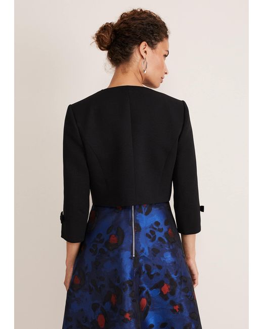 Phase Eight Blue Zoelle Bow Detail Jacket