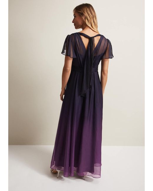 Phase Eight Purple Selene Ombre Maxi Dress