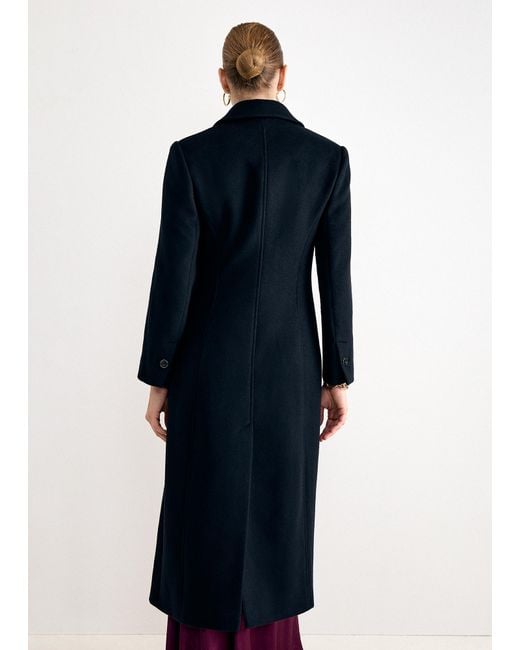 Phase Eight Blue Cailyn Long Wool Coat