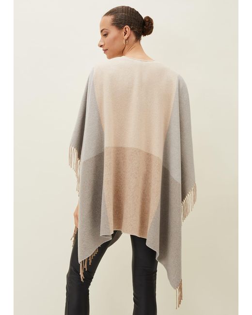 Phase Eight Natural Stefana Colourblock Cape