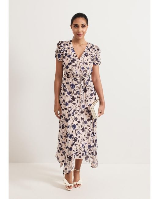 Phase Eight White Petite Verity Filcoupe Floral Dress