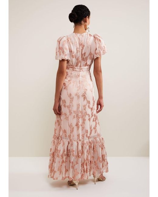 Phase Eight Pink 's Genette Jacquard Maxi Dress