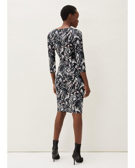 Phase Eight White 's Bryony Abstract Print Jersey Dress