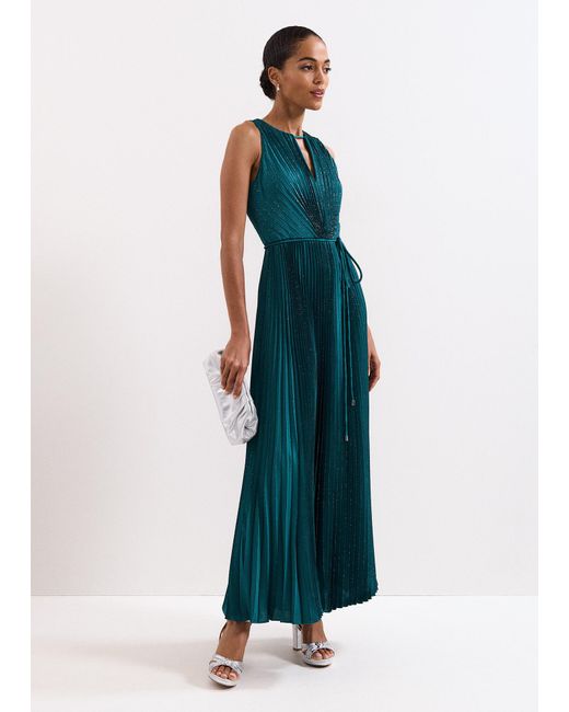 Phase Eight Blue Simara Glitter Maxi Dress