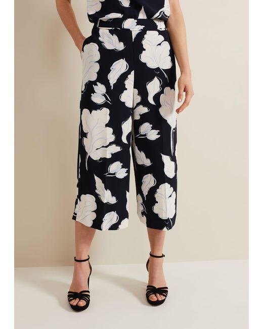 Phase Eight Natural 's Noelle Floral Print Culotte