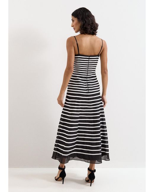 Phase Eight White Laurel Stripe Maxi Dress