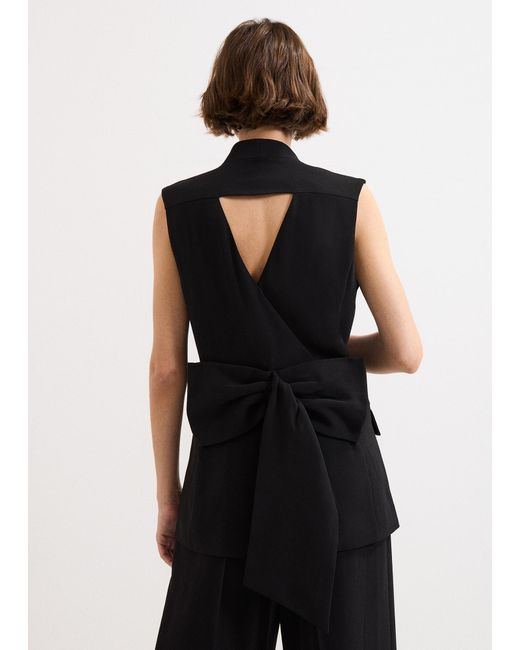 Phase Eight Black Vari Bow Waistcoat