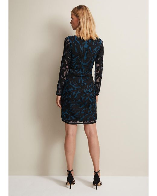 Phase Eight Blue Jasinta Tapework Midi Dress