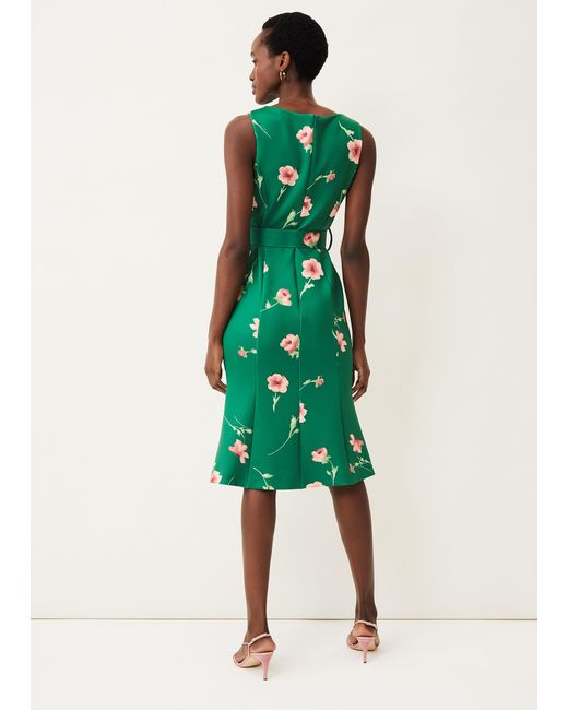 Phase Eight Green Anais Scuba Dress