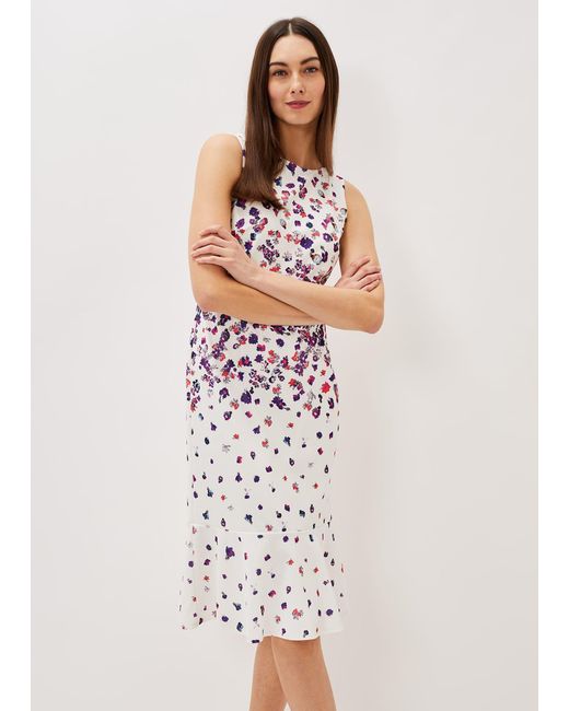 Phase Eight Multicolor Dahlia Ditsy Floral Fitted Dress