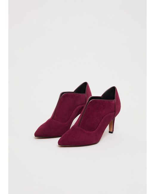 Phase Eight Purple Suede Split Front Shoe Boots