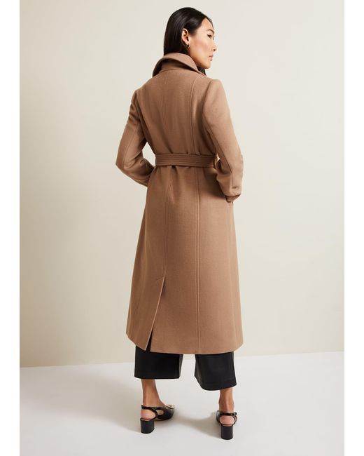 Phase Eight Brown 's Livvy Wool Camel Trench Coat