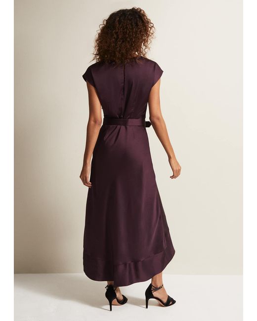 Phase Eight Natural Sabrianna Satin Midi Dress