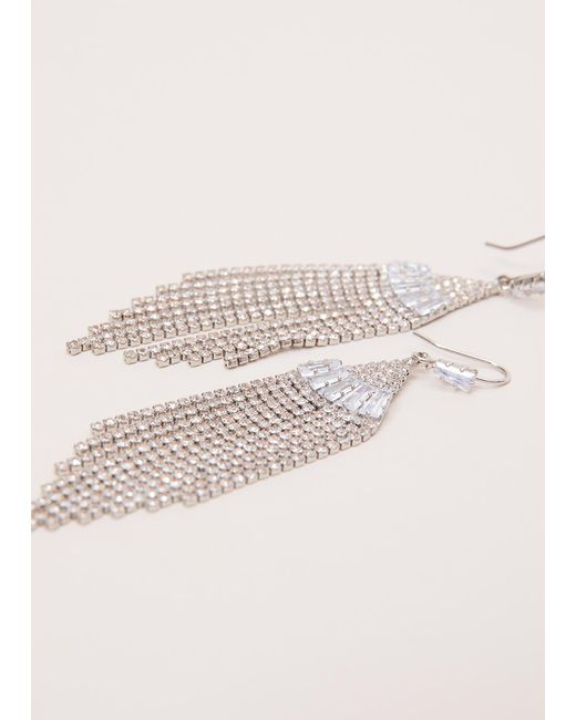 Phase Eight Natural Sparkle Grduated Drop Earrings