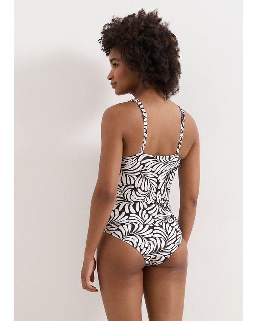 Phase Eight Pink Rio Leaf Print Tankini Top