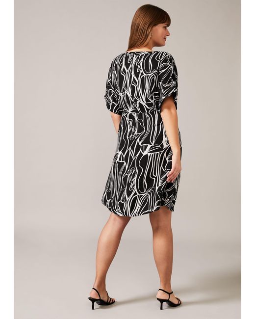Phase Eight Black Harlow Abstract Print Dress