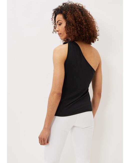 Phase Eight Blue Adelyn One Shoulder Top