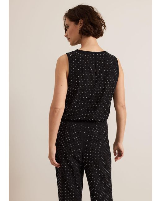 Phase Eight Black Ottie Cowl Neck Top