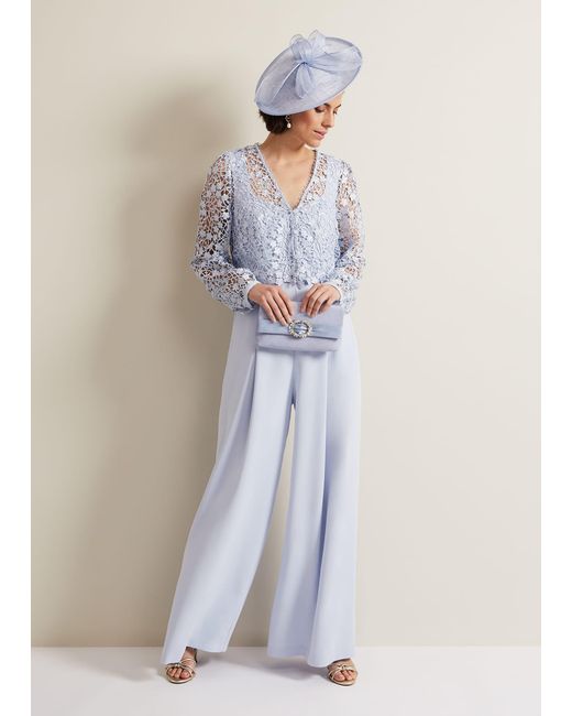 Phase Eight White 's Mariposa Lace Jumpsuit