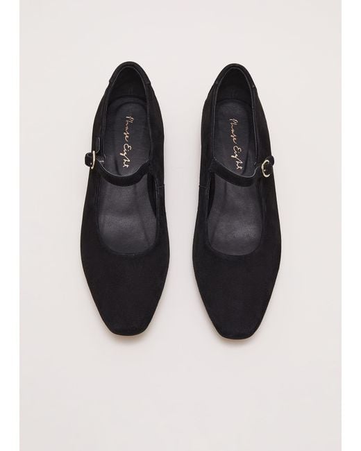 Phase Eight White Leather Square Toe Mary Jane