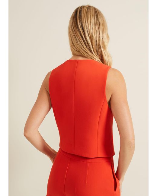 Phase Eight Red Aubrina Waistcoat