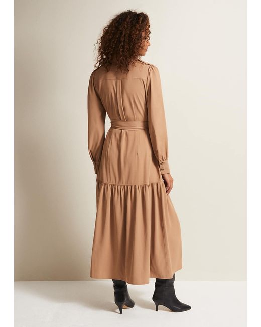 Phase Eight Natural Morgan Trench Midi Dress